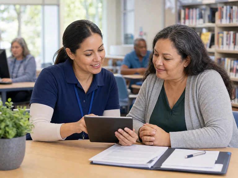 Local community support program helping people with digital access
